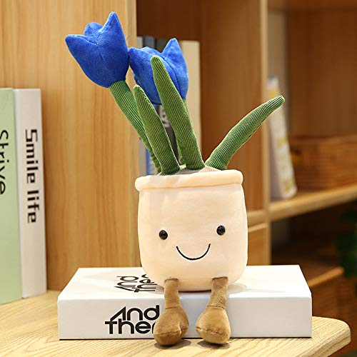 XIZHI 2Pack Tulip Plush Toy 13" Succulent Flower Pot Plush Pillow Toy