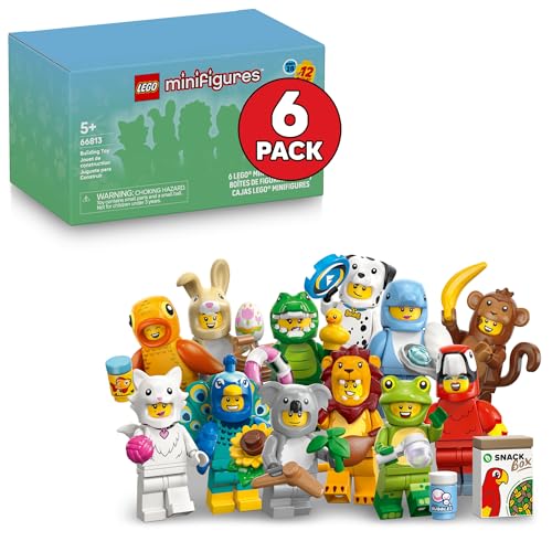 LEGO Minifigures Animal Series 28 6 Pack - Kids Toys in Sealed Mystery Boxes - Animal Themed Figures to Collect - Birthday Party Favors & Gift Idea