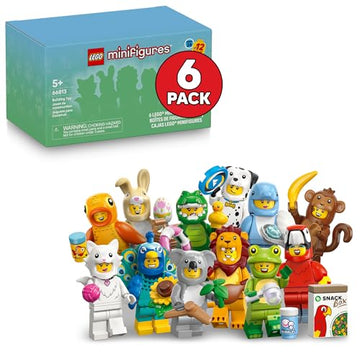 LEGO Minifigures Animal Series 28 6 Pack - Kids Toys in Sealed Mystery Boxes - Animal Themed Figures to Collect - Birthday Party Favors & Gift Idea