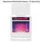 Replacement Part for Barbie Doll Dreamhouse Doll House Playset HMX10 - Replacement White Reversible Fireplace - TV - Gaming Stand and Buffet - Stereo