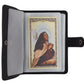 PFKink Holy Card Holder Carrying Case for Adults, Unisex, Faux Leather, Up to 40 Cards, Black, Snap Closure