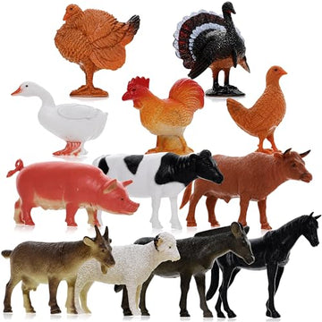 GiftExpress 12pc Large Farm Animal Toy Figures