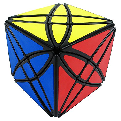 Willking Flower Rex Puzzle Cube 8 Axis Hexahedron Petals Abnormity Irregular Twist Cube Toy Black