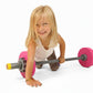 WOD Toys® Pink Barbell Mini - Adjustable Barbell Toy Weight Set for Kids Fitness, Weightlifting and Power lifting - Safe, Durable Kids Gym Workout