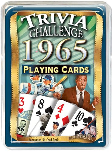 Flickback 1965 Trivia Playing Cards: Birthday or Anniversary Cards