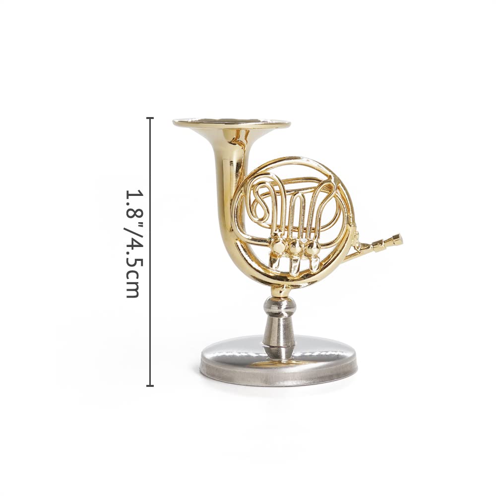 Odoria 1/12 Miniature French Horn Dollhouse Musical Instruments Accessories