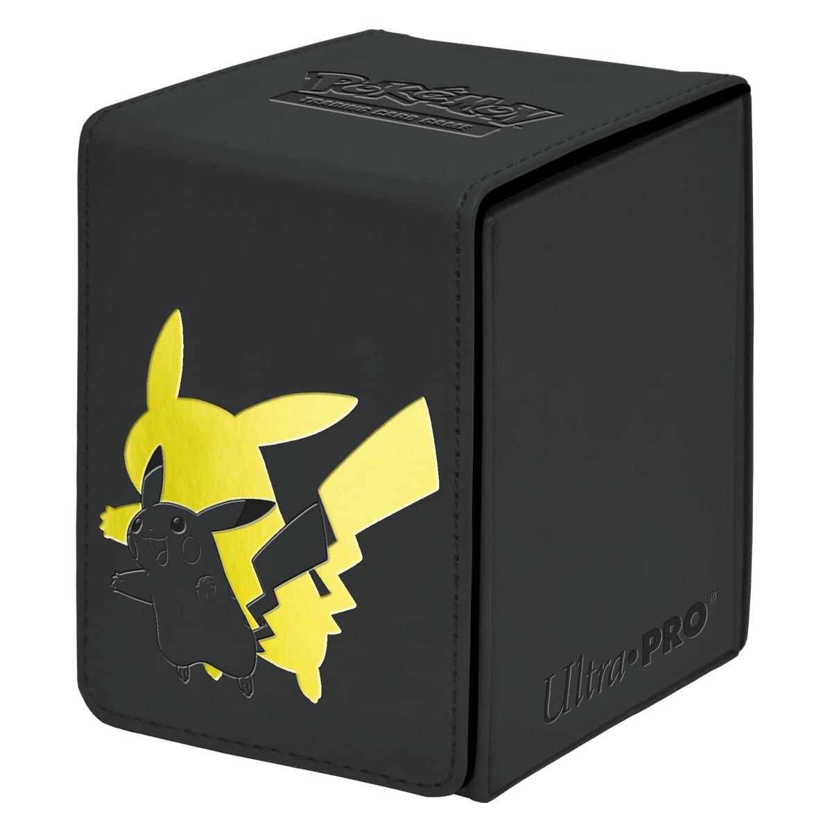 Ultra Pro Elite Series: Pikachu Alcove Flip Deck Box - Premium Leatherette Magic for 100 Double-Sleeved Pokemon Cards & Magic the Gathering - Magnetic