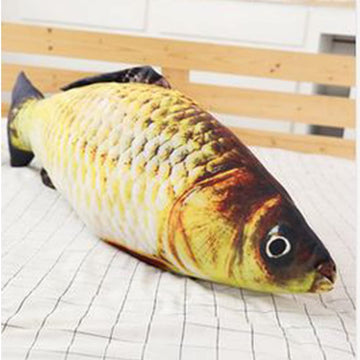 OUKEYI 31-Inch Giant 3D Soft Fish Cushion - Carp Plush Pillow Stuffed Toy for Home Decoration - Kids Throw Pillow and Stuffed Animal Gift