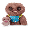 Fuggler Mini Rascals 9-inch Assortment Series 1 (Double Trouble) (Squidge (Brown - Long Pile) by ZURU, Funny Ugly Monster Plush Toy