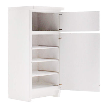 Dollhouse Accessories, 1:12 Dollhouse Kitchen Miniature White Refrigerator Furniture Model