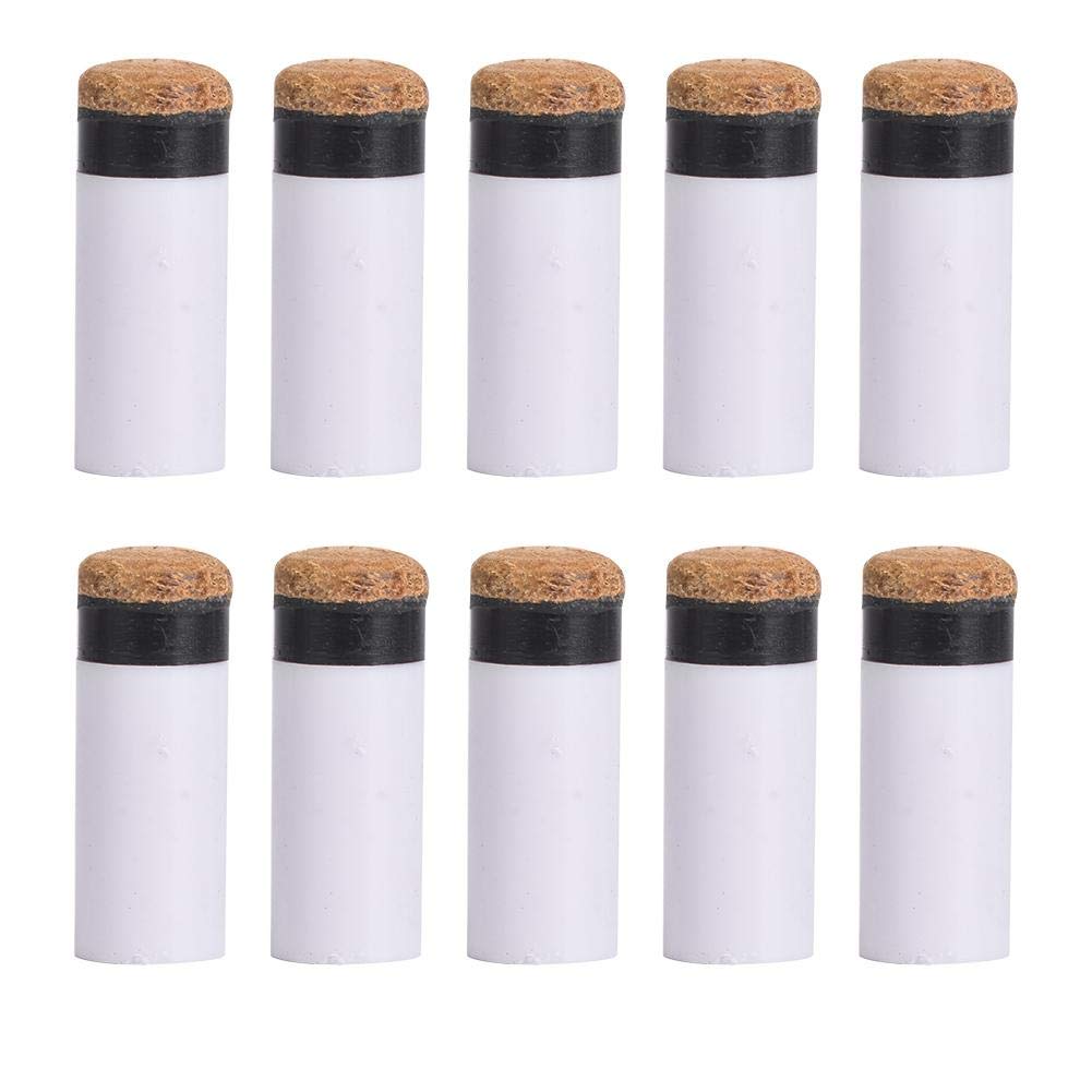 Alomejor 10pcs Cue Tips Pool Billiards Rod Stick Replacement Parts Repair Tool Supplies Accessories ?10mm/11mm/12mm/13mm?Optional Size?(12mm)