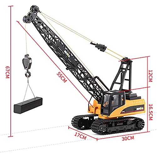 TOUCAN RC HOBBY US in Stock HUINA 572 15CH RC 1/14 Construction Crane Truck Tower Excavator Model Car for Ages 14+