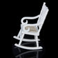 SXFSE Doll House Rocking Chair, 1:12 Scale Wooden Dollhouse Accessories Miniature Funiture Decor Model