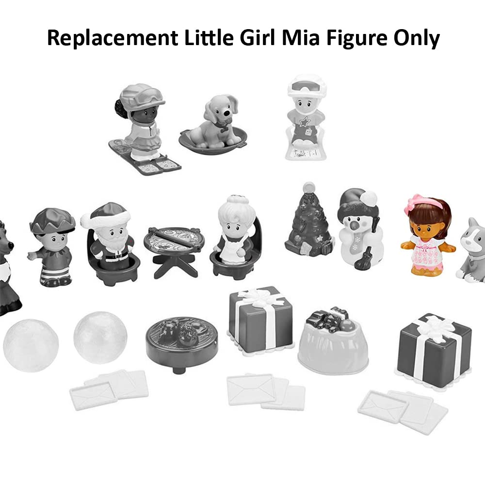 Replacement Part for Fisher-Price Little People Advent Calendar Playset - DGF96 or GLK12 ~ Replacement Little Girl Mia Figure ~ Works With Other