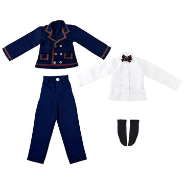 niannyyhouse BJD Doll Clothes for 1/3 1/4 Ball Jointed Dolls, Dark Blue School Uniform, Coat Shirt Pants Socks, Boy Dress Up Accessories Gift