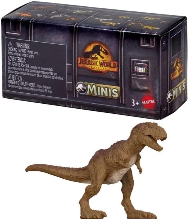 Jurassic World Dominion Minis Surprise Pack - Box of 4 Collectible Mini Dinosaurs | No Duplicates, 2? Figures - Ages 3+