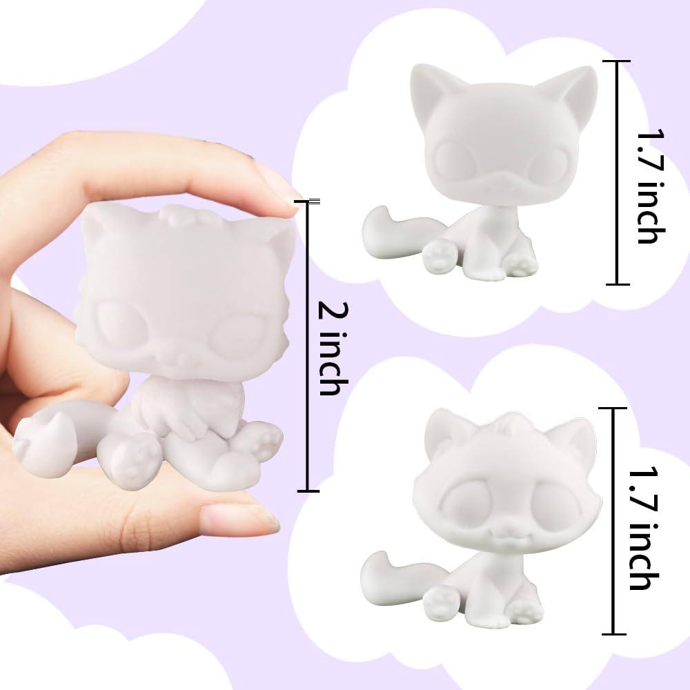 diylpshome 6Pcs Mini Pet Figure Base, Ideal for DIY Paint & Model Kits,Custom DIY Collie Dachshund Great Dane Cocker Spaniel Tabby Cat Sitting Cat