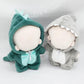 niannyyhouse 10cm Plush Doll Clothes Dinosaur Shark Onesies Loose Bodysuit Soft Stuffed Plush Toy Dress Up Accessories (Green)