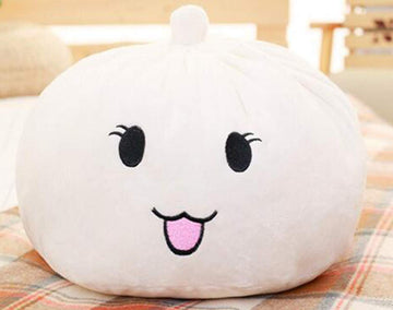Gardening Spring Plush Toy Plush Toy Steamed Stuffed Fun Cute Dumpling Doll Sleeping Pillow Cushion (White)