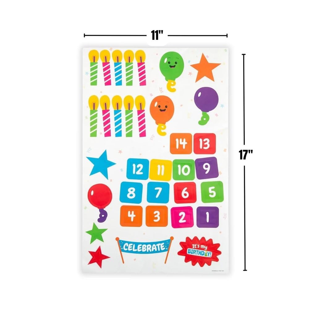 Birthday Countdown Sticker Scenes - 12 Pieces