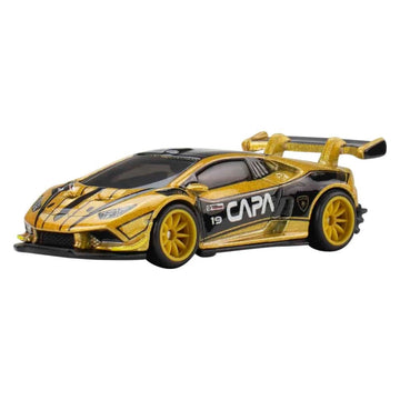Hot Wheels Premium Pop Culture Gran Turismo Lamborghini Huracán LP 620-2 Super Trofeo 1:64 Scale Die-Cast Car, Metal Body & Real Riders Tires