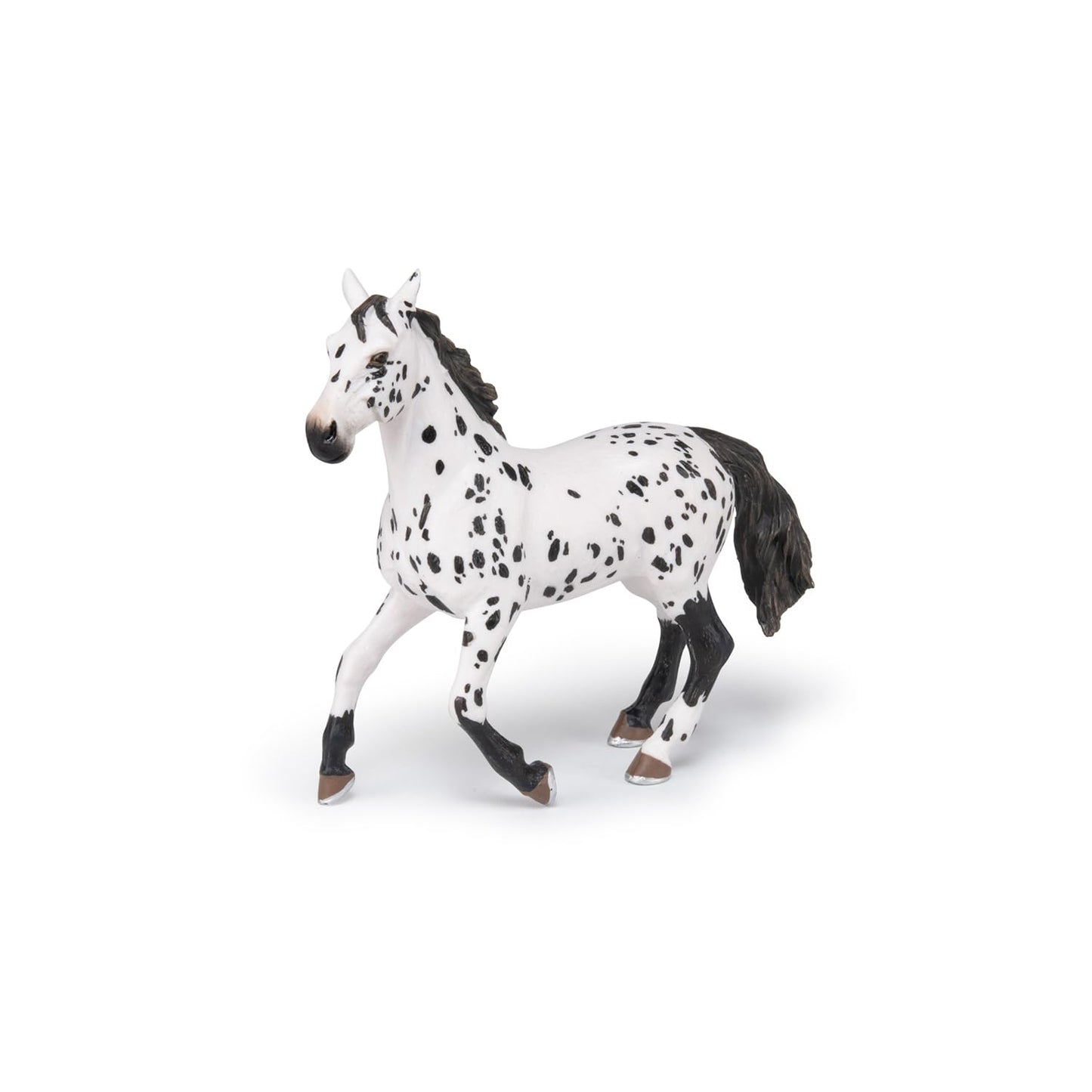 Papo - Realistic Black Appaloosa Horse Figure Toy for Kids - Ages 3+ - Horses and Ponies Collection - Educational Play Horse Riding - Gift Idea Toy