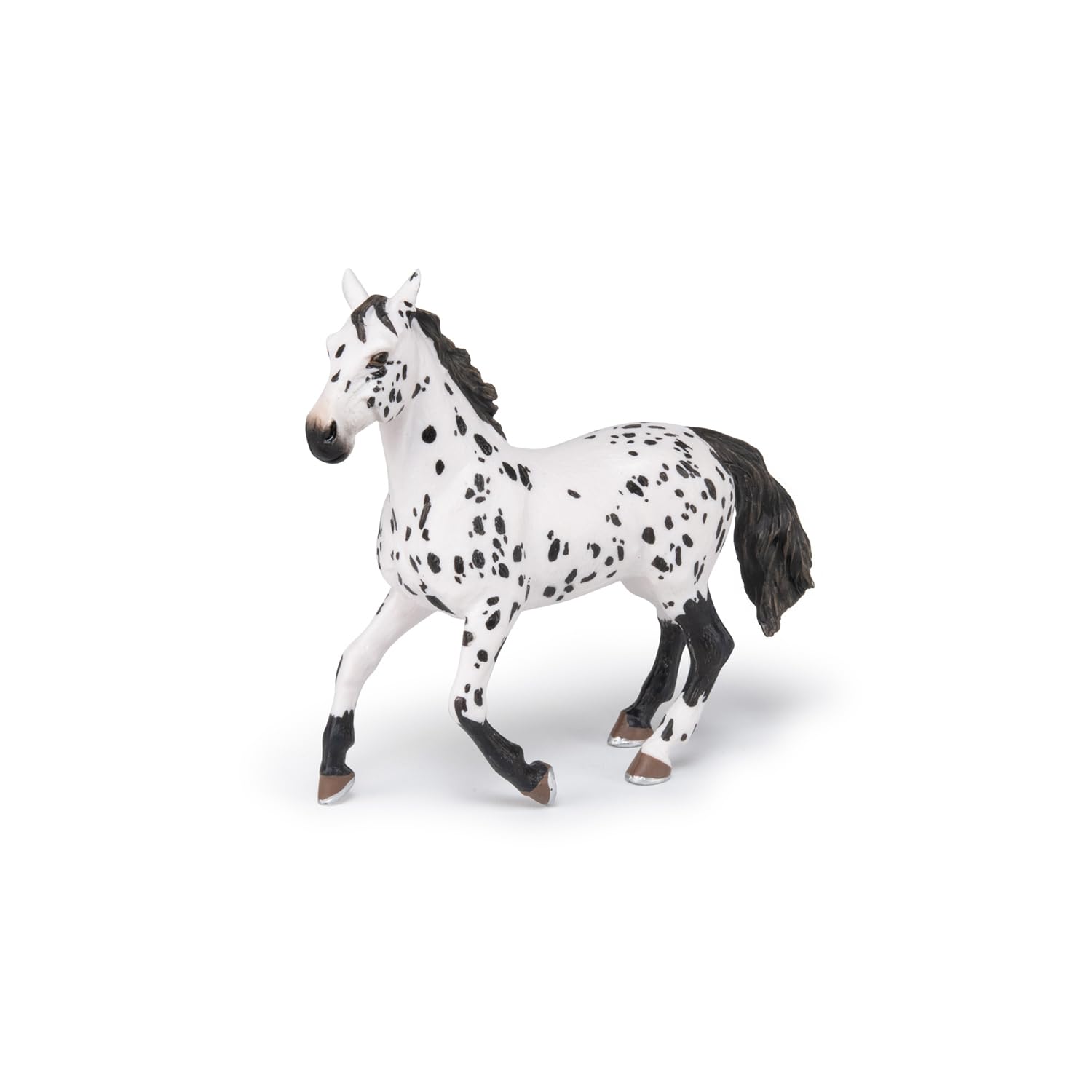 Papo - Realistic Black Appaloosa Horse Figure Toy for Kids - Ages 3+ - Horses and Ponies Collection - Educational Play Horse Riding - Gift Idea Toy