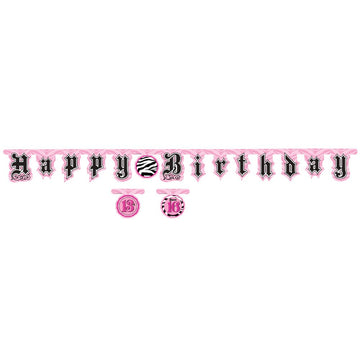 Creative Converting Super Stylish Jointed Party Banner with Stickers