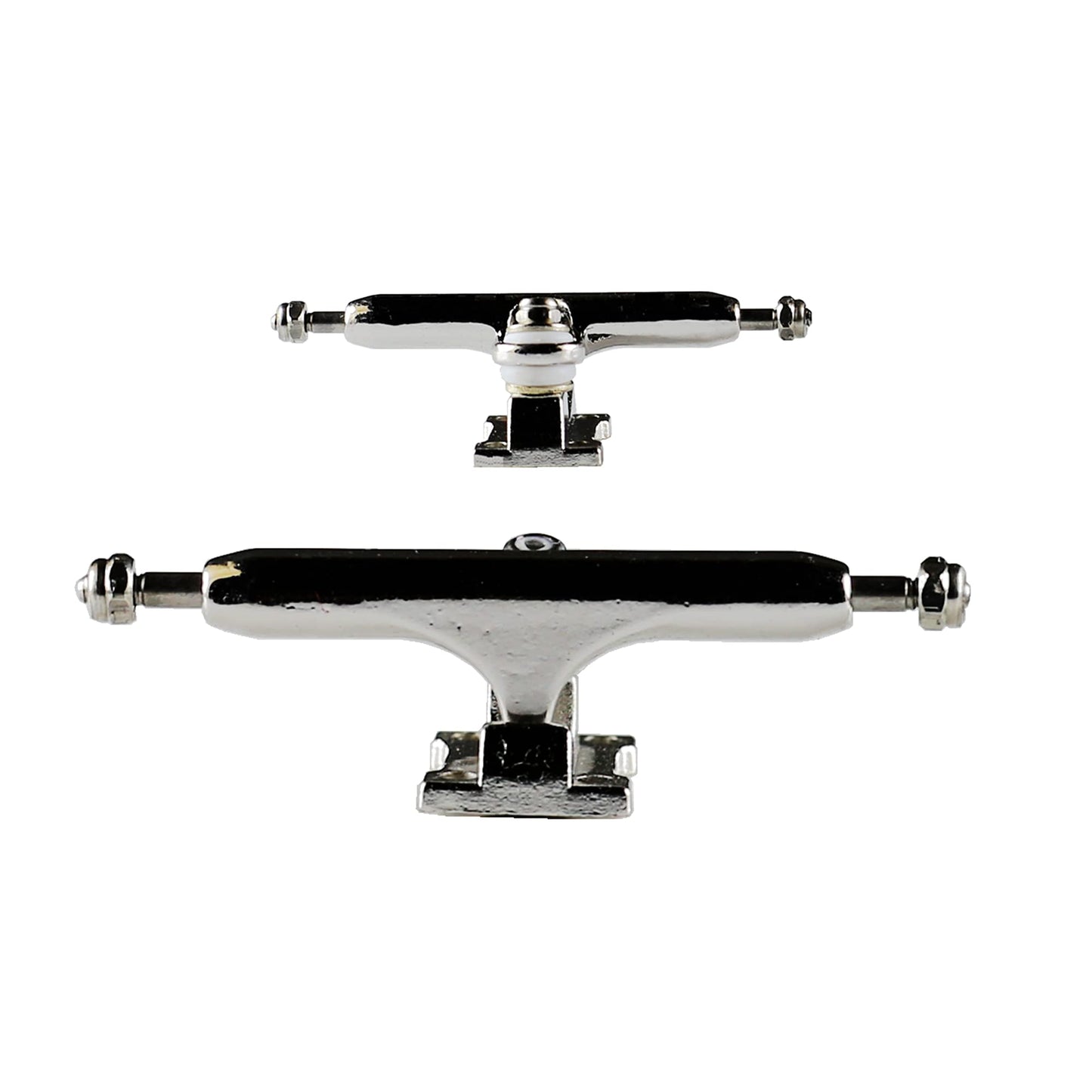 NOAHWOOD Fingerboards Parts Professional Prince II Trucks (34mm) + Update Self-Locking Nuts (Silver White)