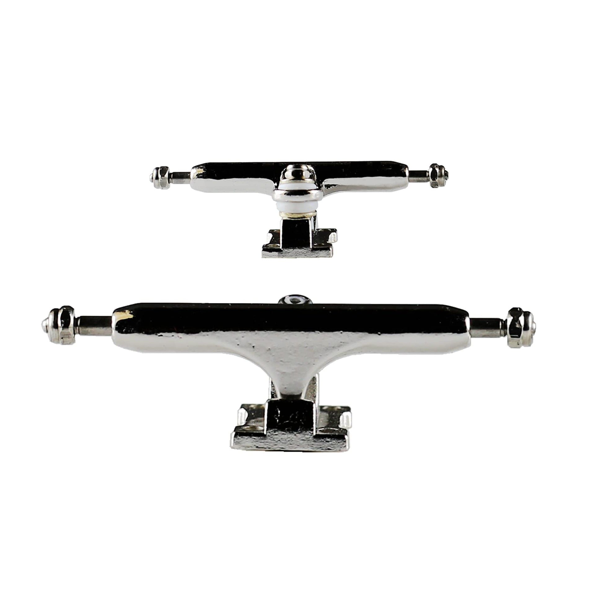 NOAHWOOD Fingerboards Parts Professional Prince II Trucks (34mm) + Update Self-Locking Nuts (Silver White)
