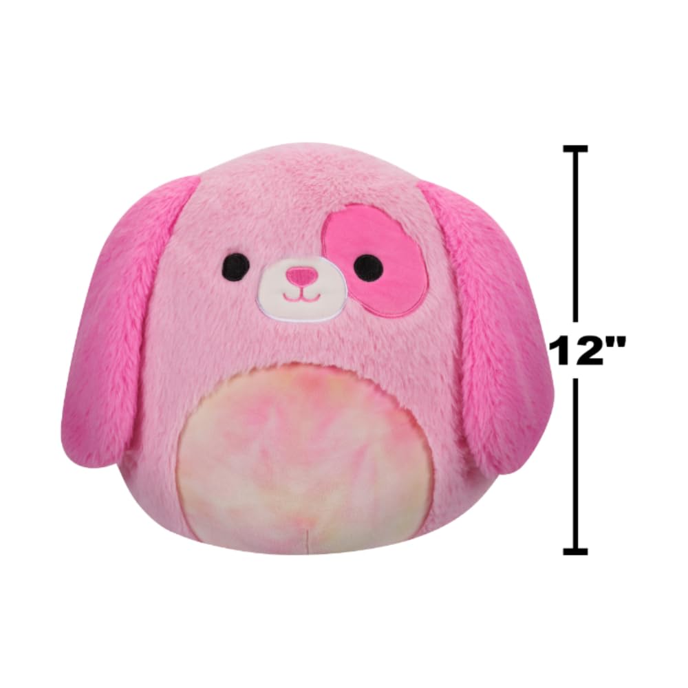 Squishmallows 12" Fuzz-A-Mallows Chasen The Pink Dog