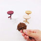 SXFSE Dollhouse Decoration Accessories, 1:12 Dollhouse Furniture Miniature Wooden Round Side Table