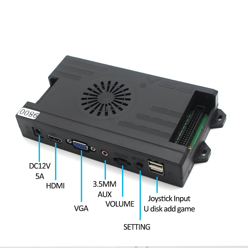 9800 in 1 DX Special Plus DIY Kit 8 Way Joystick Happ Style Push Button Arcade Game Console Cabinet Bartop (Multicolor)