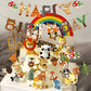 Woodland Party Decorations Woodland Happy Birthday Banner with Forest Animal Bunting Garland for Kids Boys Girls Woodland Birthday Party Supplies