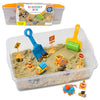 Creativity for Kids Sensory Bin: Construction Zone Playset - Preschool Learning Activities, Excavator Toys for Boys Ages 3-5+, Outdoor Toys and Gifts