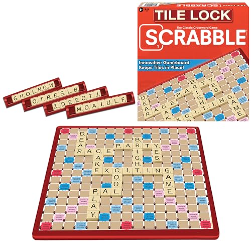 Tile Lock Scrabble, Board Holds Tiles in Place, by Winning Moves Games USA