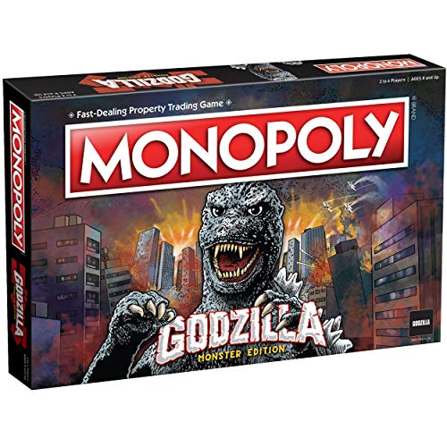Monopoly: Godzilla | Based on Classic Monster Movie Franchise Godzilla | Collectible Monopoly Game Featuring Familiar Locations and Iconic Kaiju