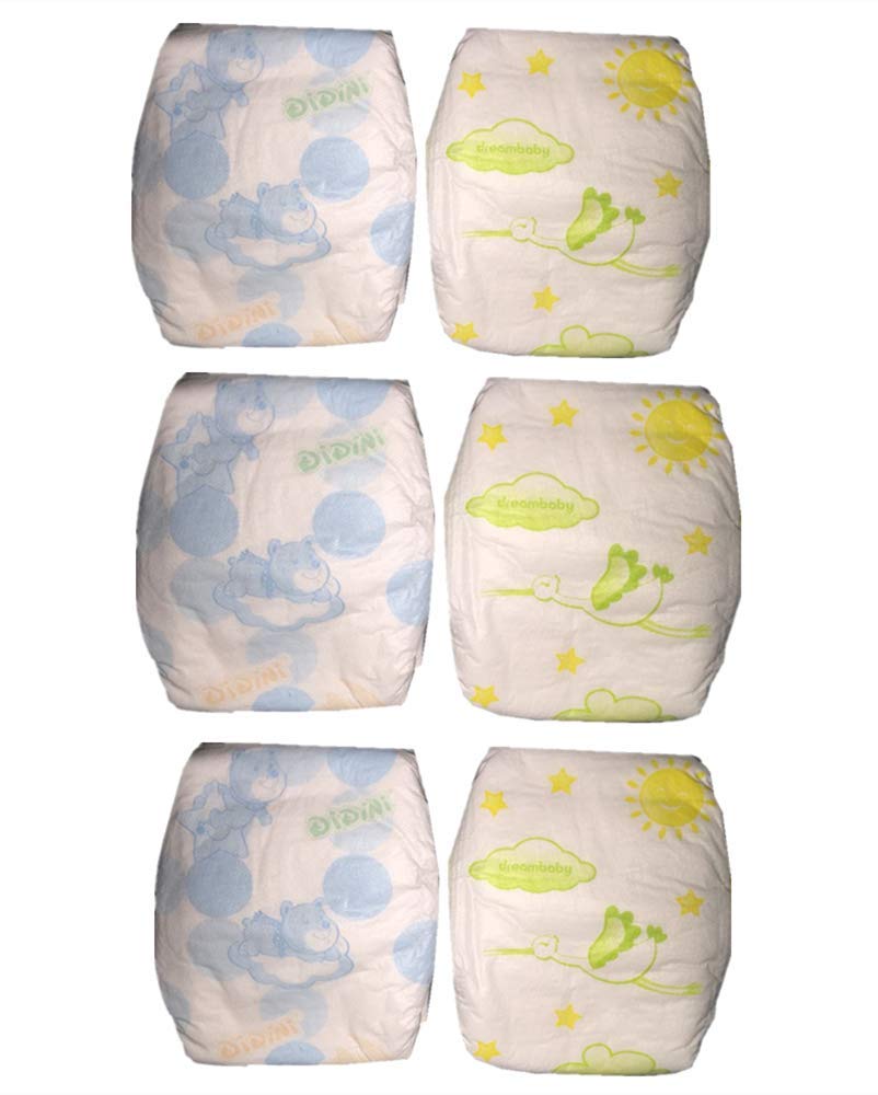 TATU Reborn Baby Dolls Diapers 22 inch Newborn Reusable 6-Piece Pack Fit 18-22in , Alive