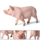 BLAPNK 4 Pcs Realistic Farm Pig Animals Model Figure Toy Set, Barn Farm Pig Family Figurines Collection Playset Preschool Science Educational Learn