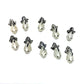 An_Shop 10pcs Artificial Animal Accessories Clay Goldfish Packs Miniature Figurine Mini Decorative for DIY Ornament Craft DIY Dollhouse Silver Pearl