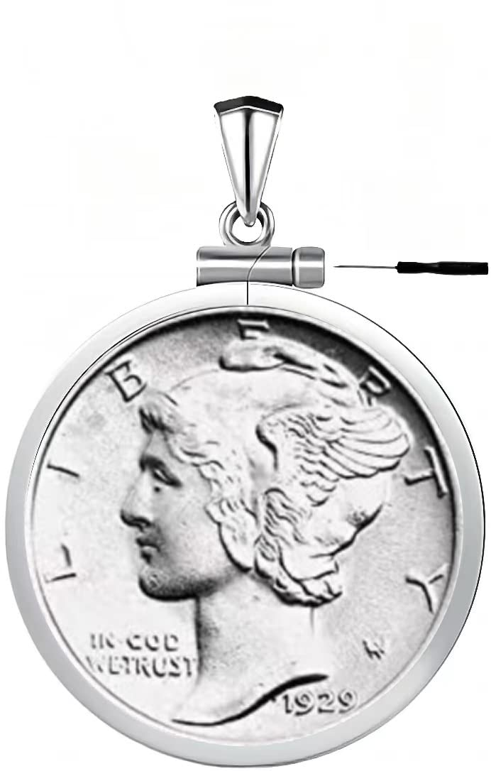 Geruibi Sterling Silver 10 Cent Border Screw Top Coin Border is suitable for 18mm diameter 1.45mm thickness, Coins Not Included