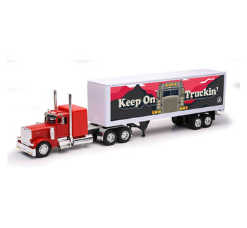 NewRay Toys Peterbilt Custom 379 with Dry Van Trailer Die Cast with Openable Door, 1:32 Scale, Kids, Gifts, Birthdays