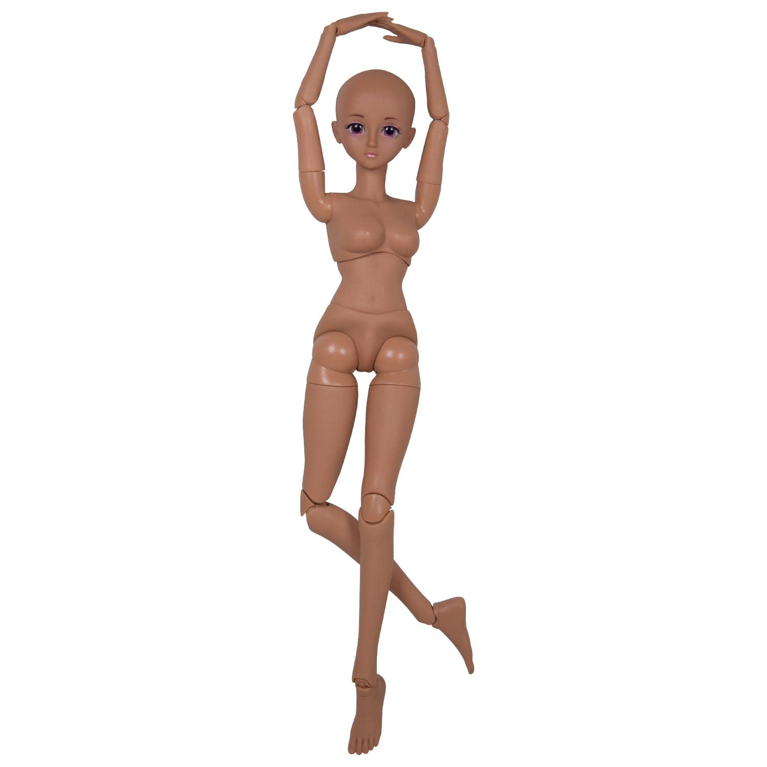 Proudoll 1/3 BJD Doll Tan Skin Customized Black Doll Body 60cm 24Inches Ball Jointed SD Dolls Joints Move PVC DIY Gift (Aimee)