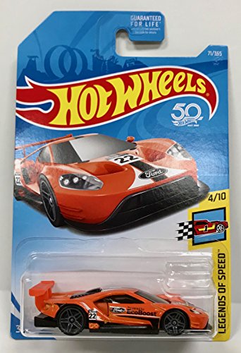 Hot Wheels 2018 50th Anniversary Legends of Speed 2016 Ford GT Race 71/365, Orange
