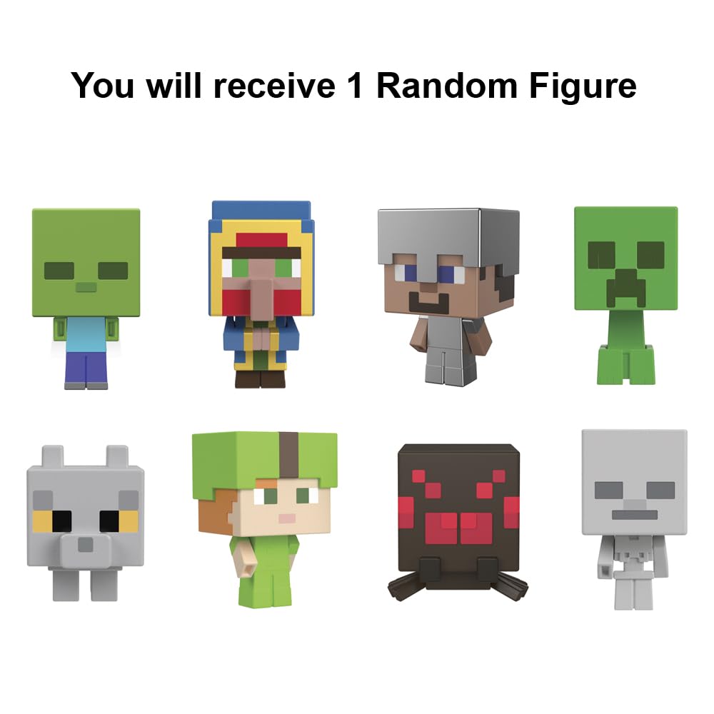Inspired by Minecraft Mob Head Minis 15 Years Anniversary Edition Collectible Mini-Figure Mystery Blind Box - 8 Assorted Styles - 1 Random Box per
