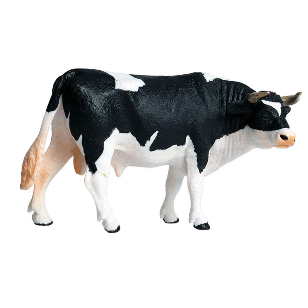 FLORMOON Holstein Bull Figurines Realistic Animal Figure Early Educational Toys Science Project Christmas Birthday Gift for Kids