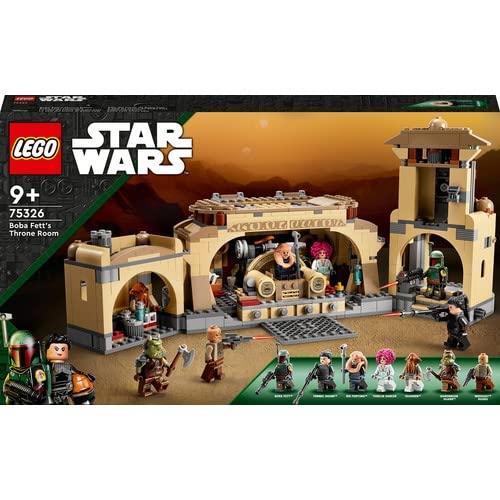 LEGO Star Wars Boba Fett’s Throne Room Building Kit 75326, with Jabba The Hutt Palace and 7 Minifigures, Star Wars Building Set, Great Gift for Star