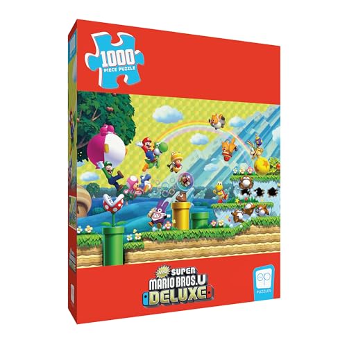 Super Mario “Chaos & Fun” 1,000 Piece Jigsaw Puzzle, Dimensions 19” x 27”, Collectible Puzzle Artwork Featuring Mario, Luigi, Nabbit and More!