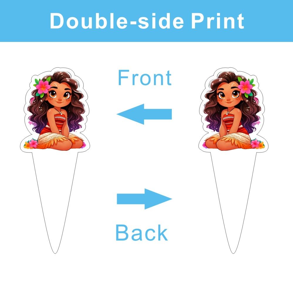 25 Pcs Cake Topper and Cupcake Toppers Set Birthday Party Supplies for Moanana Birthday Decorations