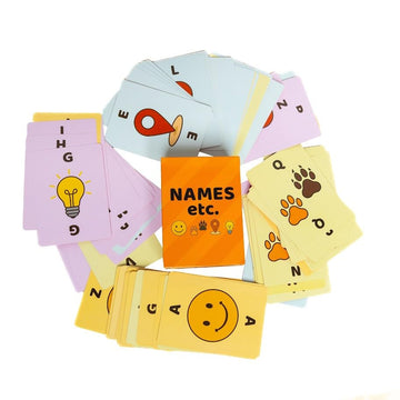 Plearn Pieces Names etc - Fast-Paced Family Card Game of Name, Animal, Place, and Thing | Family Games | Travel Games | Educational Game for Kids